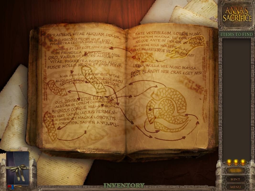 Bloodline of the Fallen: Anna's Sacrifice (Windows) screenshot: Snake drawing