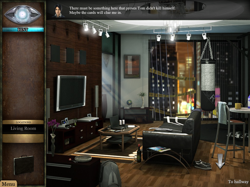 Strange Cases: The Lighthouse Mystery (Windows) screenshot: Tom's apartment