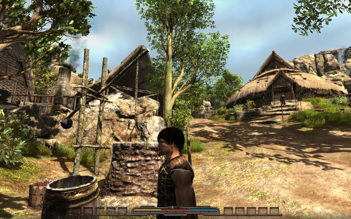 ArcaniA: Gothic 4 (Windows) screenshot: The hero's village where everything begins