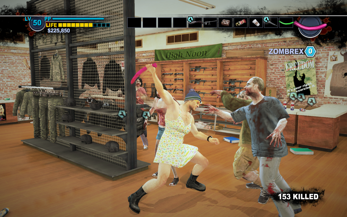 Dead Rising 2 (Windows) screenshot: The Gun Store, probably the most useful store of the whole game, I'm not telling where it is