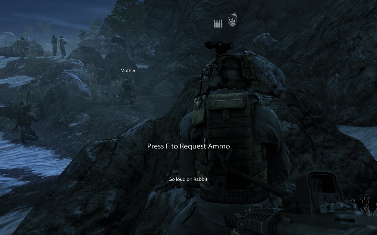 Medal of Honor (Windows) screenshot: If you are low on ammunition, you can ask your teammates for more