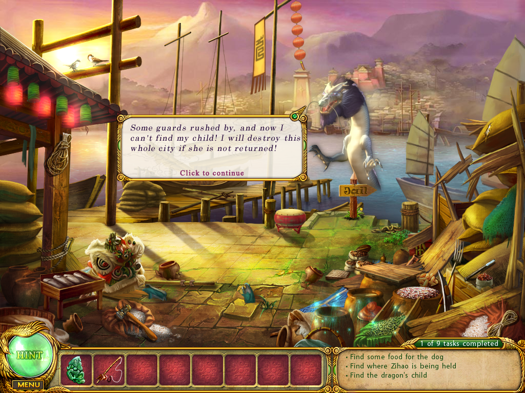 Shaolin Mystery: Tale of the Jade Dragon Staff (Windows) screenshot: Dragon
