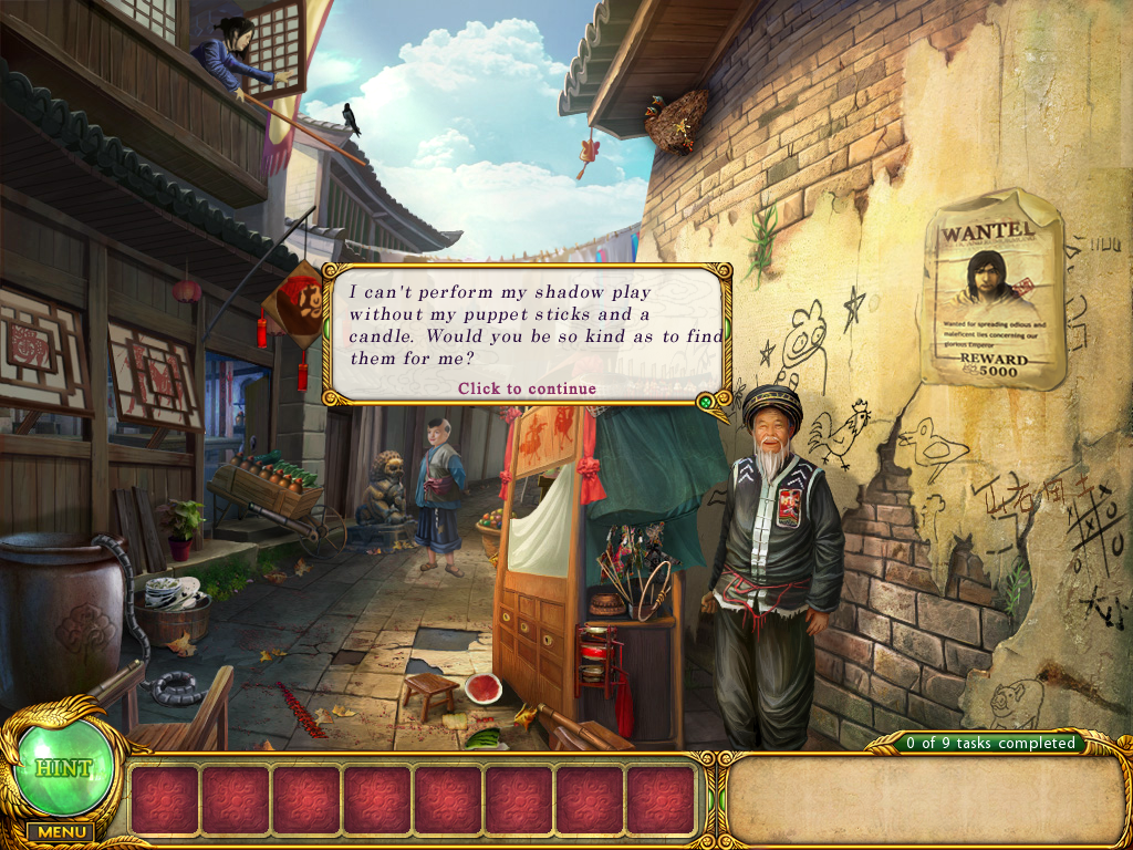 Shaolin Mystery: Tale of the Jade Dragon Staff (Windows) screenshot: Puppeteer