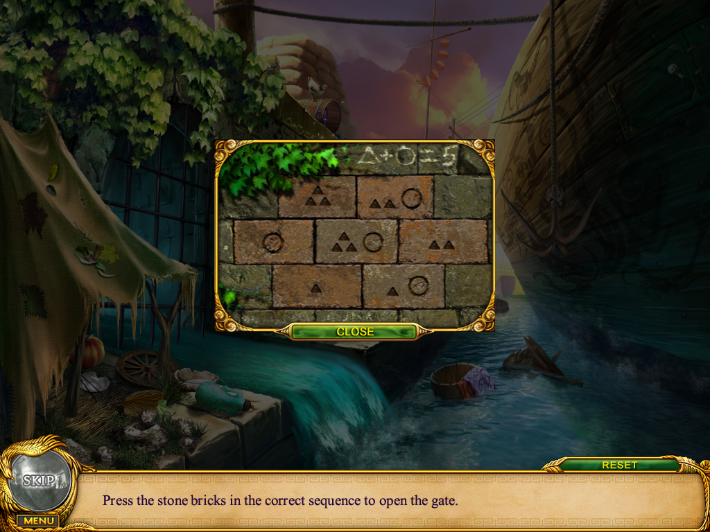 Shaolin Mystery: Tale of the Jade Dragon Staff (Windows) screenshot: Sequence puzzle