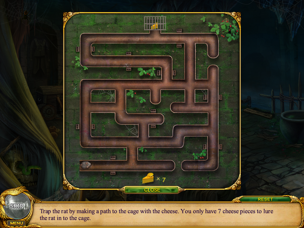 Shaolin Mystery: Tale of the Jade Dragon Staff (Windows) screenshot: Mouse maze puzzle