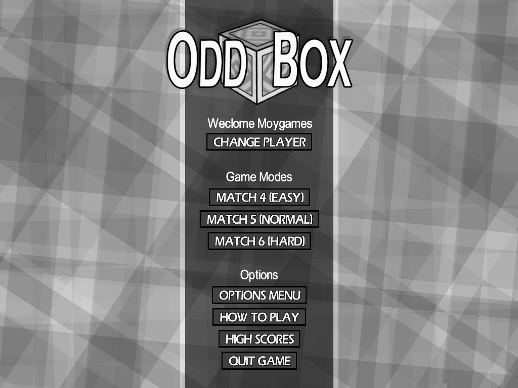 Odd Box (Windows) screenshot: Main menu