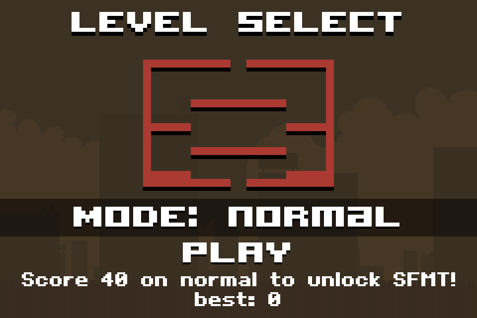 Super Crate Box (Windows) screenshot: Level and mode selection screen