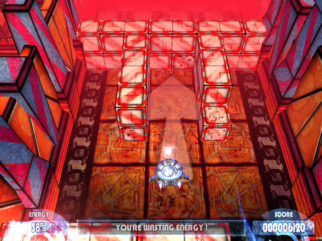 ArkLight (Windows) screenshot: Red blocks only break after several hits.