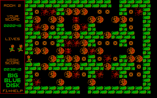 Chagunitzu (DOS) screenshot: Level 2 (CGA)