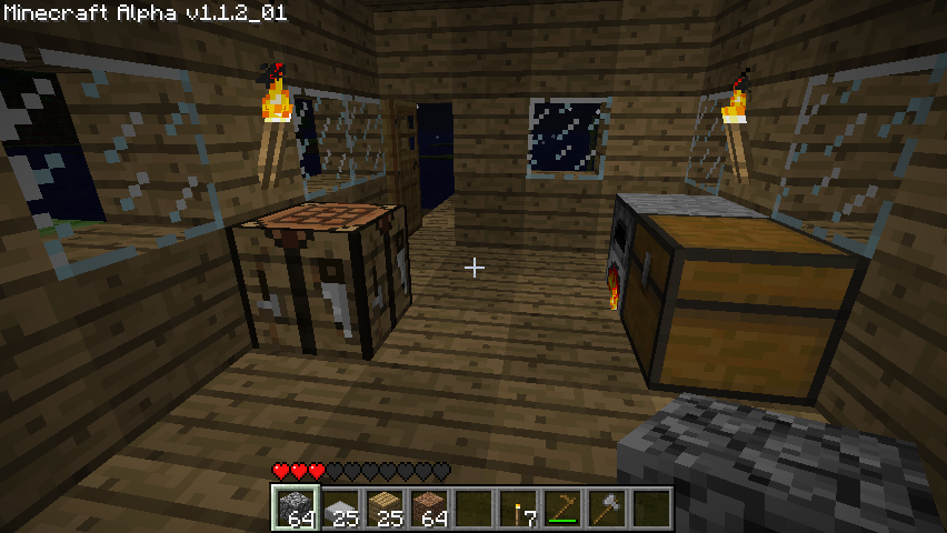 Minecraft (Windows) screenshot: My first home.
