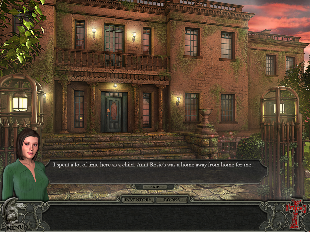 Hidden Mysteries: Vampire Secrets (Windows) screenshot: Arriving at aunt Rosie's house.