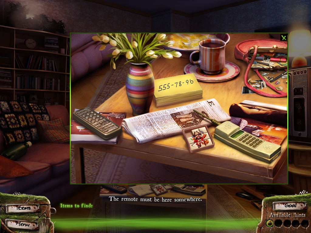 Campfire Legends: The Babysitter (Windows) screenshot: Coffee table