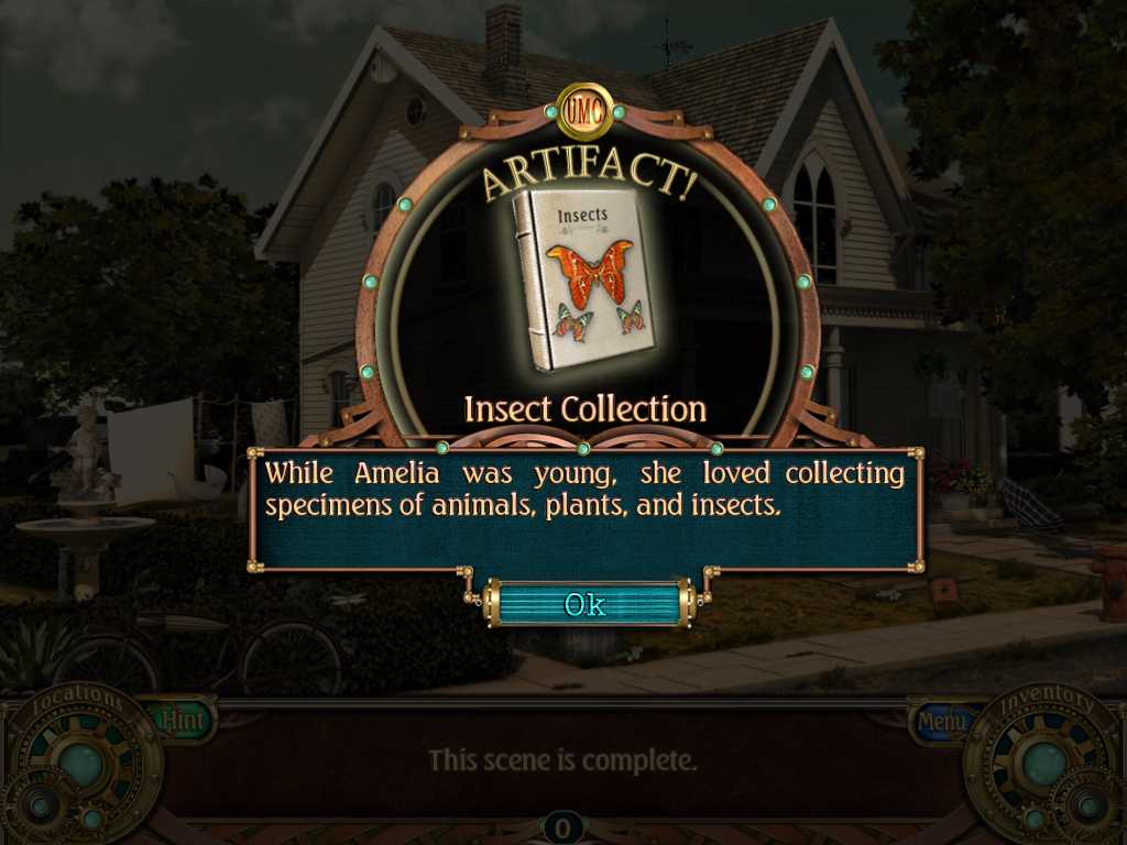 Unsolved Mystery Club: Amelia Earhart (Windows) screenshot: Insect collection artifact