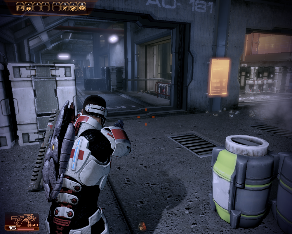 Mass Effect 2: Kasumi - Stolen Memory (Windows) screenshot: Escaping through the back door.