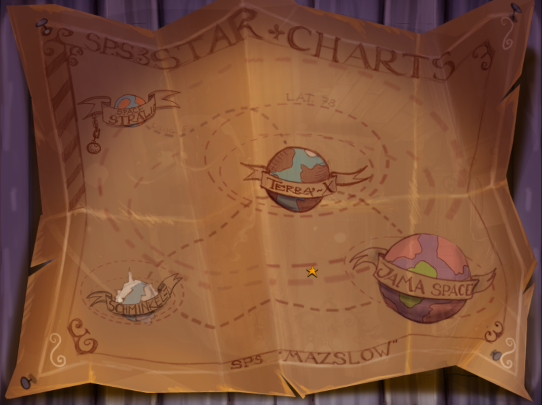 Kaptain Brawe: A Brawe New World (Windows) screenshot: Local space map.
