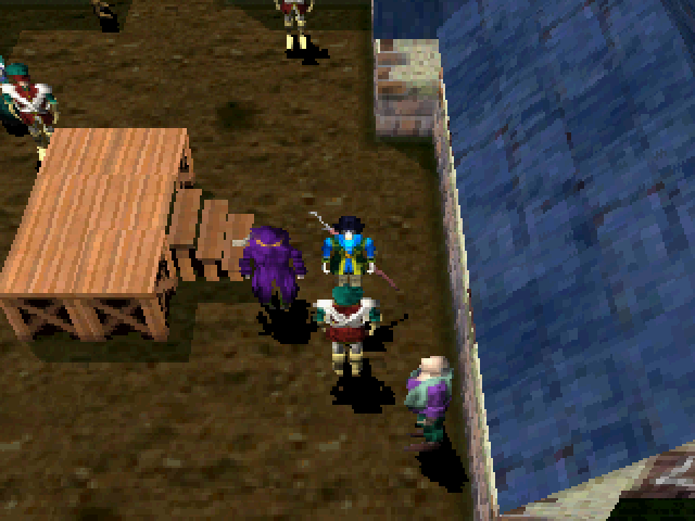 Airs Adventure (SEGA Saturn) screenshot: Roaming the town