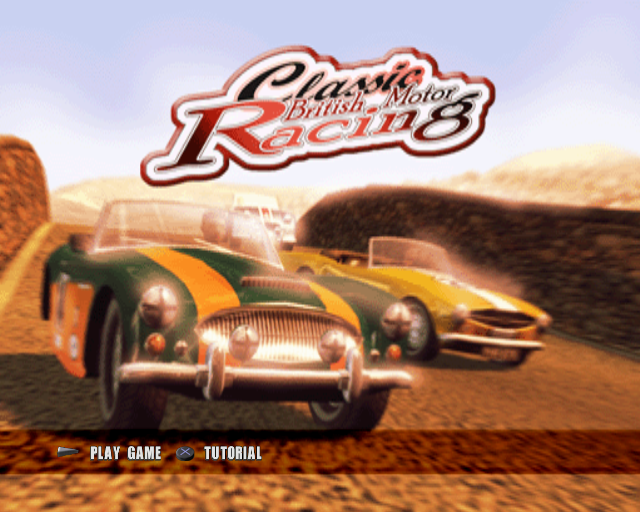 Classic British Motor Racing (PlayStation 2) screenshot: Title screen.