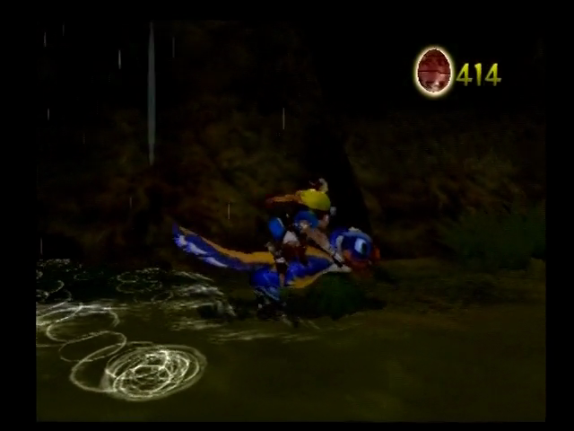 Jak and Daxter: The Precursor Legacy (PlayStation 2) screenshot: Riding Flut Flut