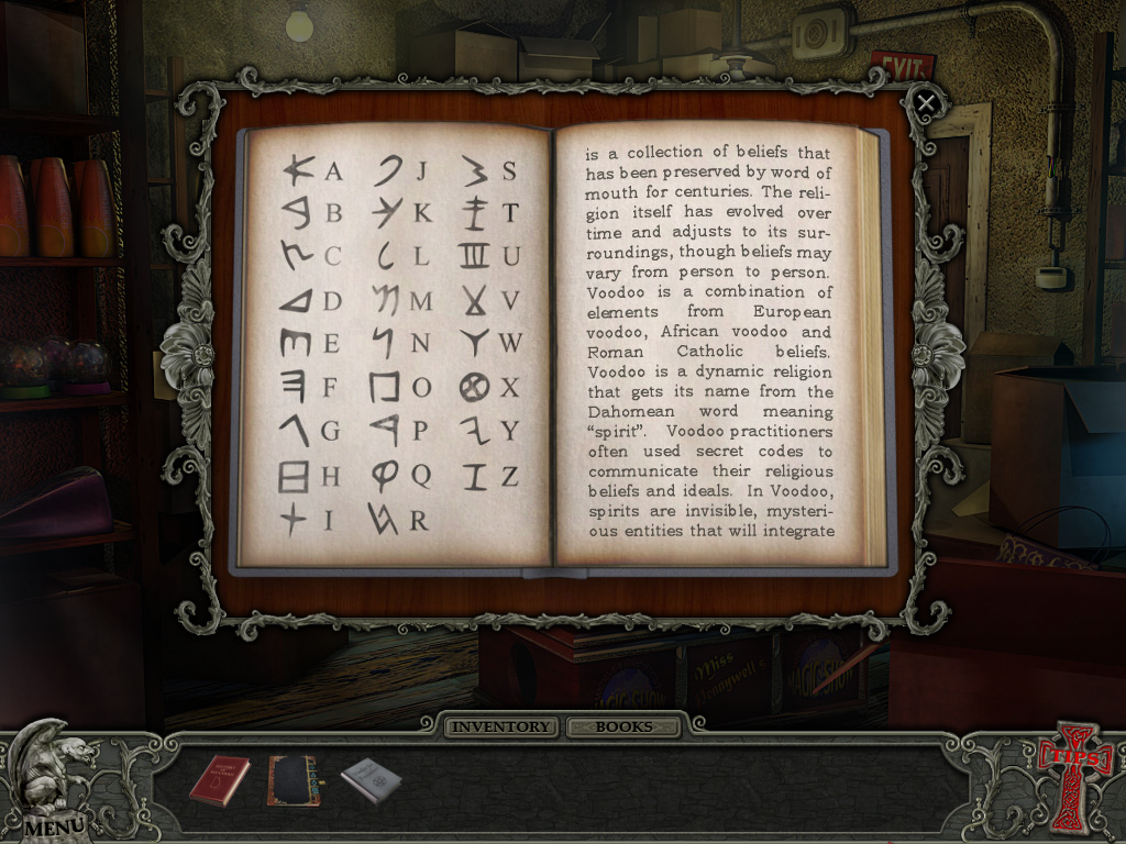Hidden Mysteries: Vampire Secrets (Windows) screenshot: Code symbols