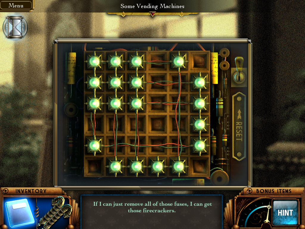 Secrets of the Dragon Wheel (Windows) screenshot: Fuse box puzzle