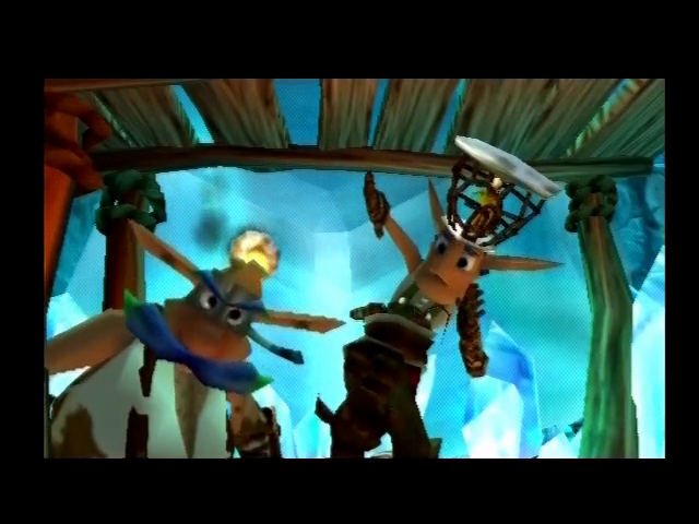 Jak and Daxter: The Precursor Legacy (PlayStation 2) screenshot: Bird Brain and Hot Head