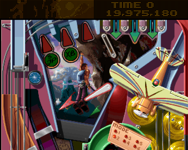 Pinball Illusions (Amiga CD32) screenshot: Extreme Sports table.