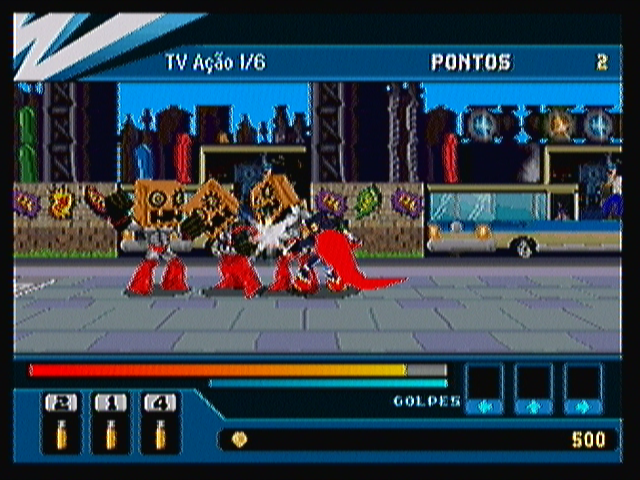 Action Hero 3D: Wild Dog (Zeebo) screenshot: These are the fist enemies you'll face. Longer combos are rewarded with points. Enemies defeated drop money to be collected.