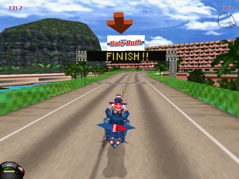 Jet Moto (Windows) screenshot: Almost done.