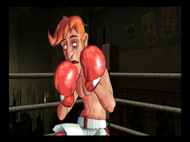 Punch-Out!! (Wii) screenshot: Glass Joe aint' lookin' too good.
