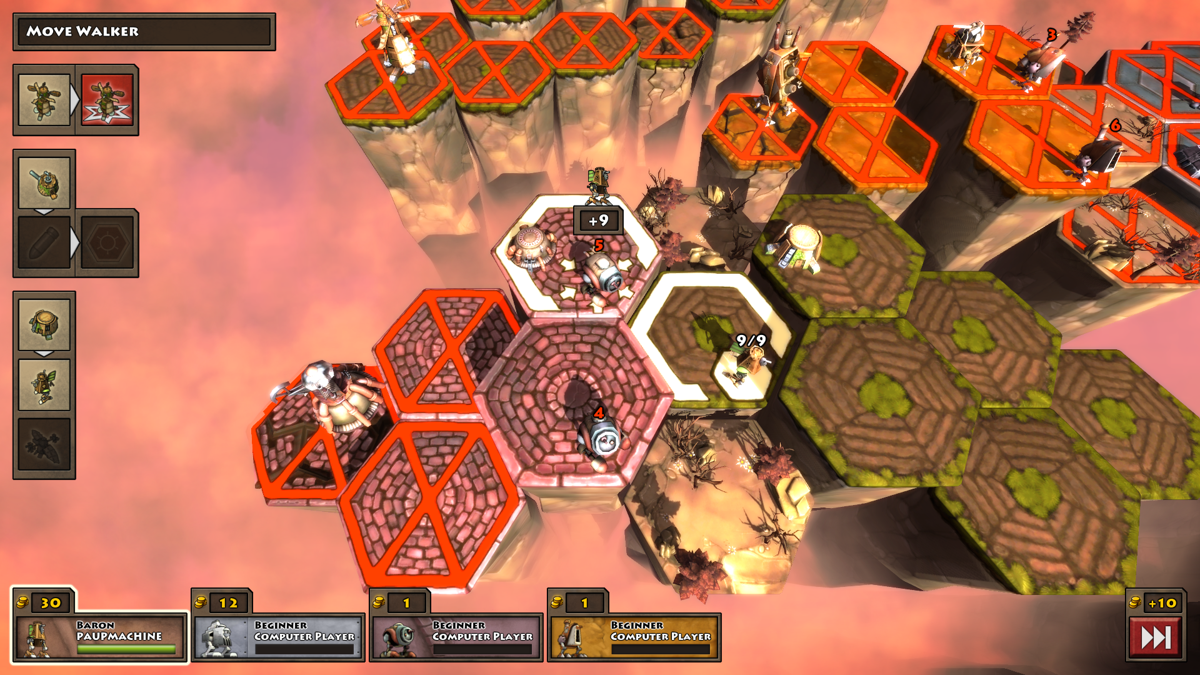 Greed Corp. (Windows) screenshot: Attacking the enemy