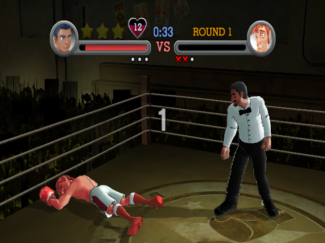 Punch-Out!! (Wii) screenshot: The referee still somewhat resembles Mario