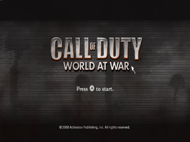 Call of Duty: World at War (Wii) screenshot: Title Screen