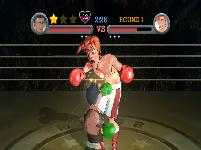 Punch-Out!! (Wii) screenshot: ..Followed by a shot to the abdomen
