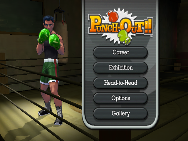 Punch-Out!! (Wii) screenshot: Main Menu