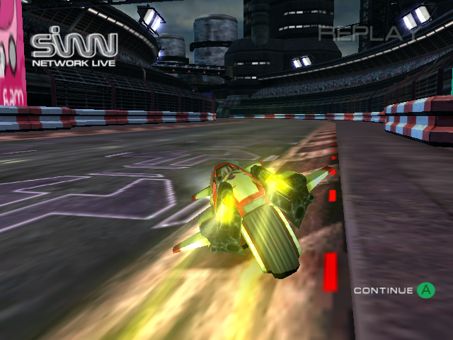 XGRA: Extreme G Racing Association (GameCube) screenshot: Power sliding