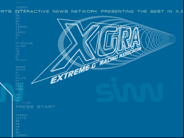 XGRA: Extreme G Racing Association (GameCube) screenshot: Start screen