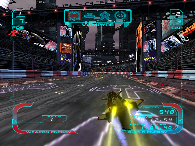 XGRA: Extreme G Racing Association (GameCube) screenshot: My new subsonic bike