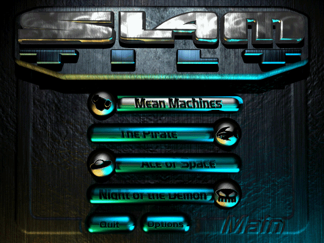 Slam Tilt (Windows) screenshot: Main Menu