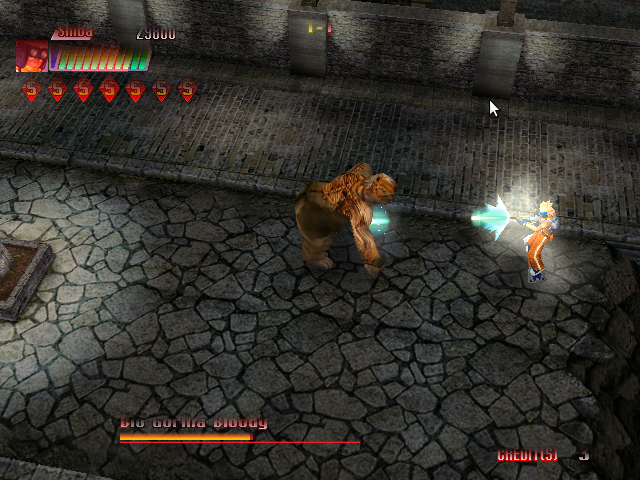 Cannon Spike (Dreamcast) screenshot: A mid-boss