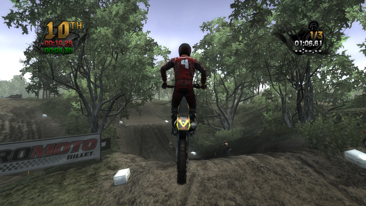 MX vs ATV Reflex (Windows) screenshot: It's easy to fall from bike, be careful.