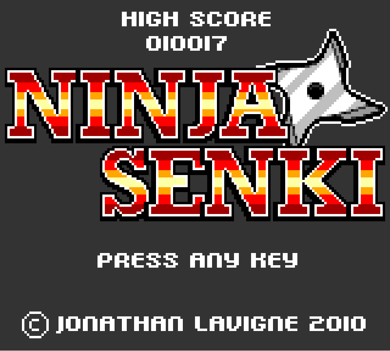 Ninja Senki (Windows) screenshot: Title screen
