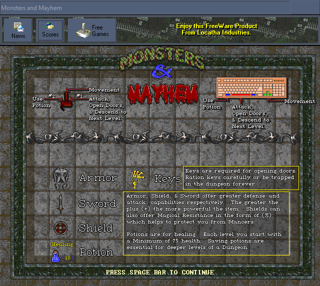 Monsters & Mayhem (Windows) screenshot: How to play 2.