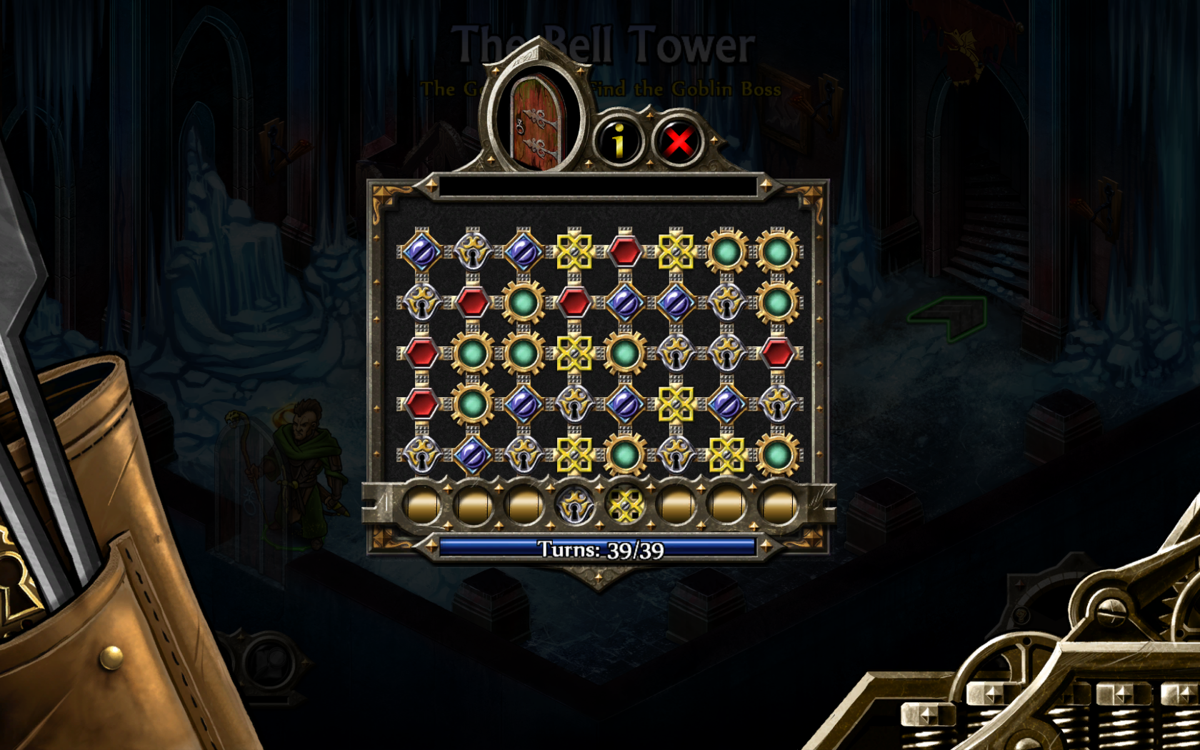 Puzzle Quest 2 (Windows) screenshot: This mini game is for unlocking doors