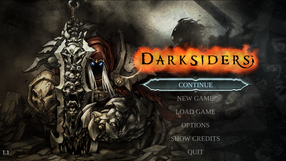 Darksiders (Windows) screenshot: Main Menu