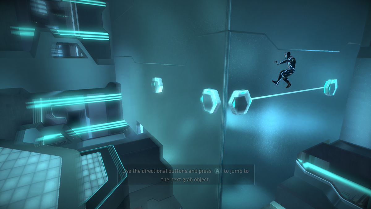 Tron: Evolution (Windows) screenshot: Some jumping sequences might be really tough.