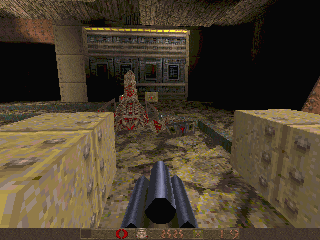Quake Mission Pack No. I: Scourge of Armagon (Windows) screenshot: New enemy - Centroid, a nailgun scorpion