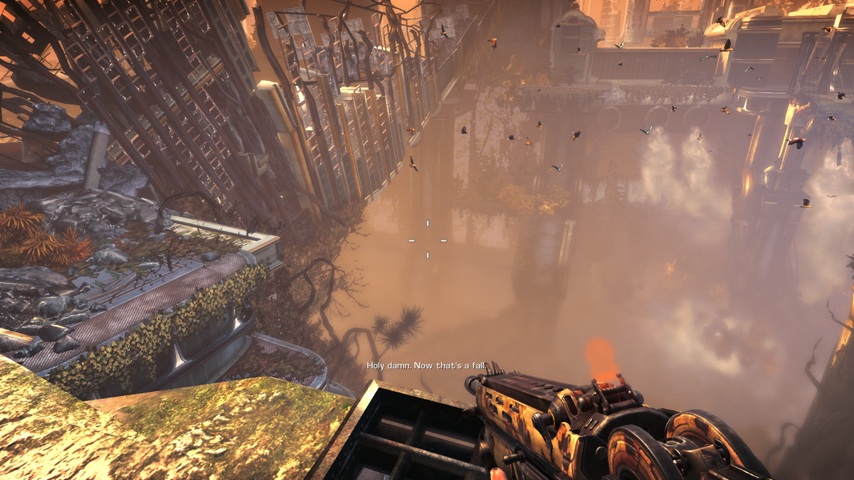 Bulletstorm (Windows) screenshot: The game is epic in level proportions.