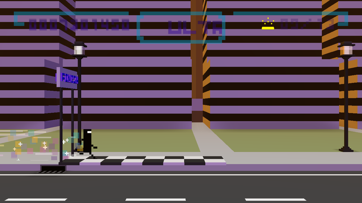 Bit.Trip Runner (Windows) screenshot: The end of a level