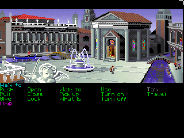 Indiana Jones and the Last Crusade: The Graphic Adventure (FM Towns) screenshot: Venice, outside