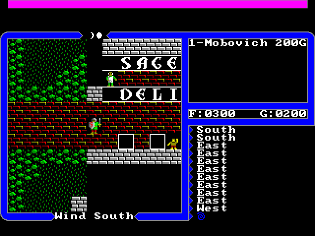 Ultima IV: Quest of the Avatar (FM Towns) screenshot: Hitting the town